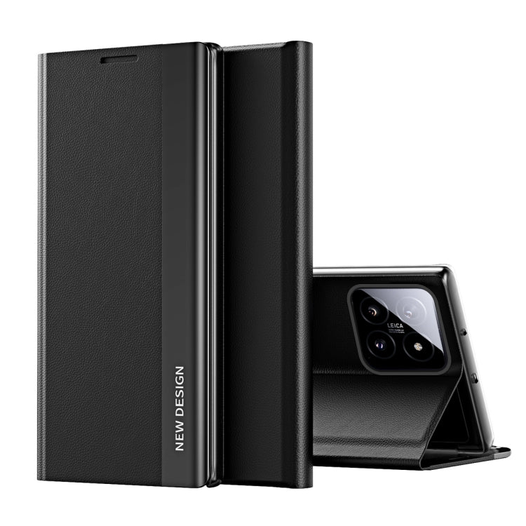 Side Electroplated Adsorption Leather Phone Case, For Xiaomi Redmi 14C, For Xiaomi Poco F6, For Xiaomi Poco F6 Pro, For Xiaomi Redmi Note 13 Pro 4G, For Xiaomi 14 Pro, For Xiaomi 14
