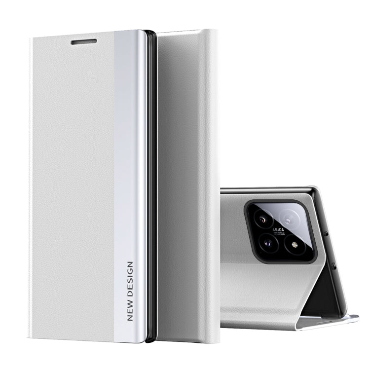 Side Electroplated Adsorption Leather Phone Case, For Xiaomi Redmi 14C, For Xiaomi Poco F6, For Xiaomi Poco F6 Pro, For Xiaomi Redmi Note 13 Pro 4G, For Xiaomi 14 Pro, For Xiaomi 14