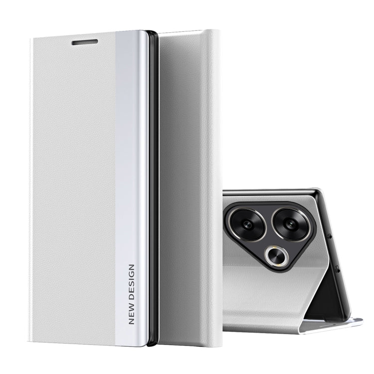 Side Electroplated Adsorption Leather Phone Case, For Xiaomi Redmi 14C, For Xiaomi Poco F6, For Xiaomi Poco F6 Pro, For Xiaomi Redmi Note 13 Pro 4G, For Xiaomi 14 Pro, For Xiaomi 14