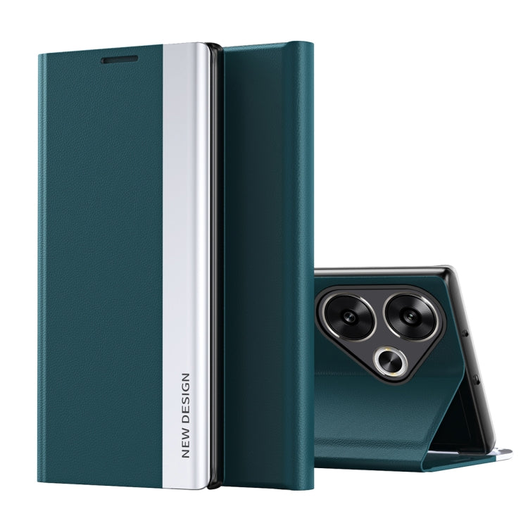 Side Electroplated Adsorption Leather Phone Case, For Xiaomi Redmi 14C, For Xiaomi Poco F6, For Xiaomi Poco F6 Pro, For Xiaomi Redmi Note 13 Pro 4G, For Xiaomi 14 Pro, For Xiaomi 14