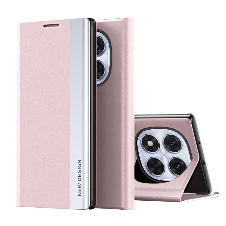 Side Electroplated Adsorption Leather Phone Case, For Redmi Note 14 4G 163.25mm, For Xiaomi Redmi Note 14 5G, For Xiaomi Redmi Note 14 Pro+ 5G, For Xiaomi Redmi Note 14 Pro 5G, For Xiaomi 14T Pro, For Xiaomi 14T