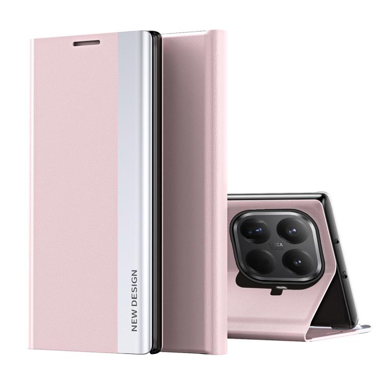 Side Electroplated Adsorption Leather Phone Case, For Xiaomi 17T Pro 5G, For Xiaomi 17T 5G, For Redmi Note 15 Pro 5G Global 163.6mm, For Xiaomi 15T Pro, For Xiaomi 15T, For Xiaomi Poco X7 Pro