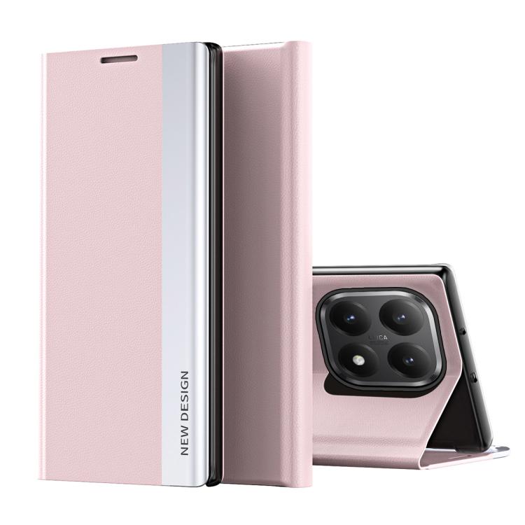 Side Electroplated Adsorption Leather Phone Case, For Xiaomi 17T Pro 5G, For Xiaomi 17T 5G, For Redmi Note 15 Pro 5G Global 163.6mm, For Xiaomi 15T Pro, For Xiaomi 15T, For Xiaomi Poco X7 Pro