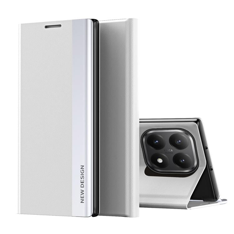 Side Electroplated Adsorption Leather Phone Case, For Xiaomi 17T Pro 5G, For Xiaomi 17T 5G, For Redmi Note 15 Pro 5G Global 163.6mm, For Xiaomi 15T Pro, For Xiaomi 15T, For Xiaomi Poco X7 Pro