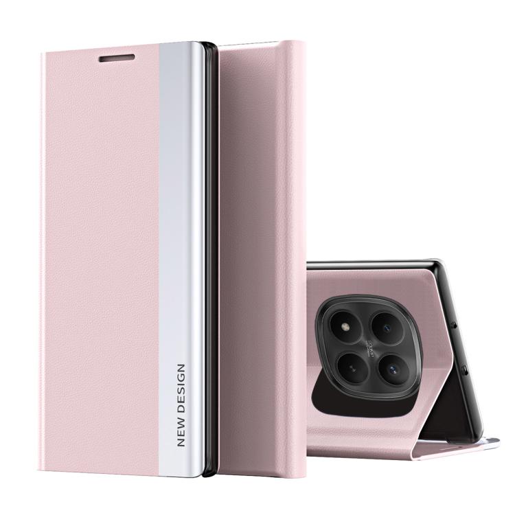 Side Electroplated Adsorption Leather Phone Case, For Xiaomi 17T Pro 5G, For Xiaomi 17T 5G, For Redmi Note 15 Pro 5G Global 163.6mm, For Xiaomi 15T Pro, For Xiaomi 15T, For Xiaomi Poco X7 Pro
