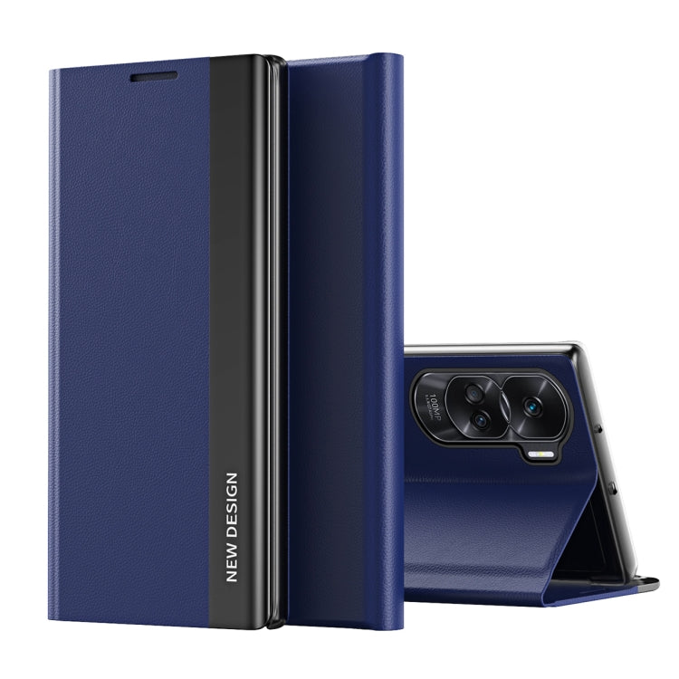 Side Electroplated Adsorption Leather Phone Case, For Honor 90 Lite