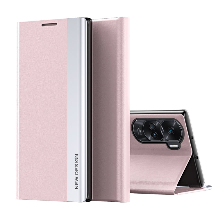 Side Electroplated Adsorption Leather Phone Case, For Honor 90 Lite