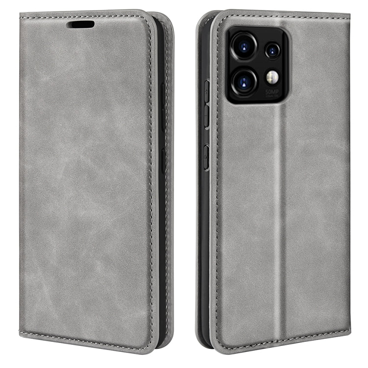 Retro-skin Magnetic Suction Leather Phone Case, For Motorola Moto G14, For Motorola Moto X40 Pro