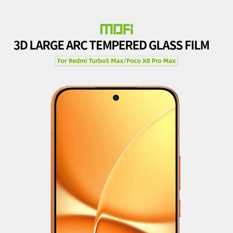 MOFI 9H 3D Explosion-proof Curved Screen Tempered Glass Film, For Redmi Turbo 5 Max / Poco X8 Pro Max Unlock, For Redmi Turbo 5 / Poco X8 Pro Unlock, For Xiaomi 17 Ultra Unlock, For Xiaomi Poco F8 Ultra Unlock, For Xiaomi Poco F8 Pro Unlock            ...