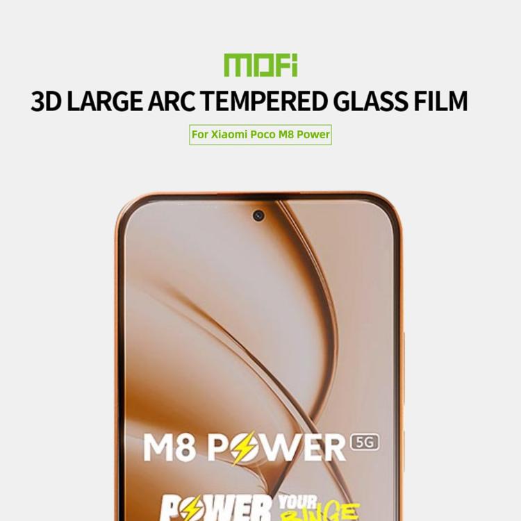 MOFI 9H 3D Explosion-proof Curved Screen Tempered Glass Film, For Xiaomi Poco M8 Power 5G, For Redmi K100 Pro Max / Poco F9 Ultra Unlock, For Redmi K100 Pro / Poco F9 Pro Unlock, For Redmi 17 4G / 5G Global 170mm, For Redmi 17C 4G, For Redmi K90 Ultra ...