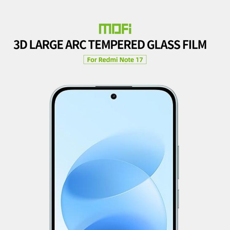 MOFI 9H 3D Explosion-proof Curved Screen Tempered Glass Film, For Redmi Note 17 4G / 5G Global 169.7mm, For Redmi 17C 5G Global, For Redmi Note 17 Pro Global 163.5mm, For Xiaomi Poco M8 Power 5G, For Redmi K100 Pro Max / Poco F9 Ultra Unlock           ...