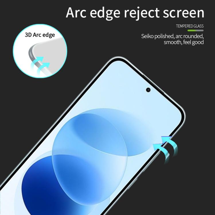 MOFI 9H 3D Explosion-proof Curved Screen Tempered Glass Film, For Redmi Note 17 4G / 5G Global 169.7mm, For Redmi 17C 5G Global, For Redmi Note 17 Pro Global 163.5mm, For Xiaomi Poco M8 Power 5G, For Redmi K100 Pro Max / Poco F9 Ultra Unlock           ...