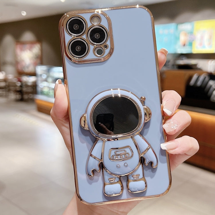 Electroplating Astronaut Holder Phone Case, For iPhone 16, For iPhone 15 Pro Max, For iPhone 15 Pro, For iPhone 15 Plus, For iPhone 15