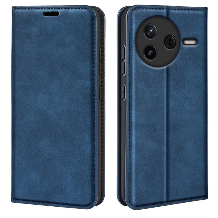 Retro-skin Magnetic Suction Leather Phone Case, For Redmi K80 / Poco F7 Pro