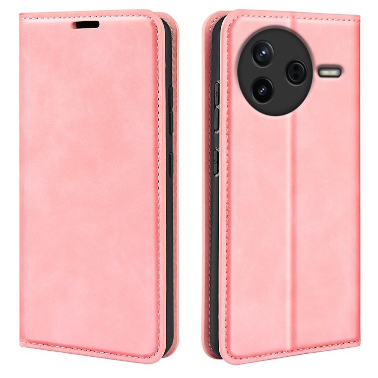 Retro-skin Magnetic Suction Leather Phone Case, For Redmi K80 / Poco F7 Pro