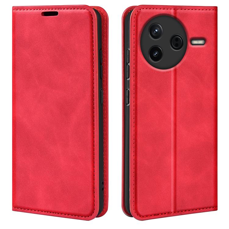 Retro-skin Magnetic Suction Leather Phone Case, For Redmi K80 / Poco F7 Pro