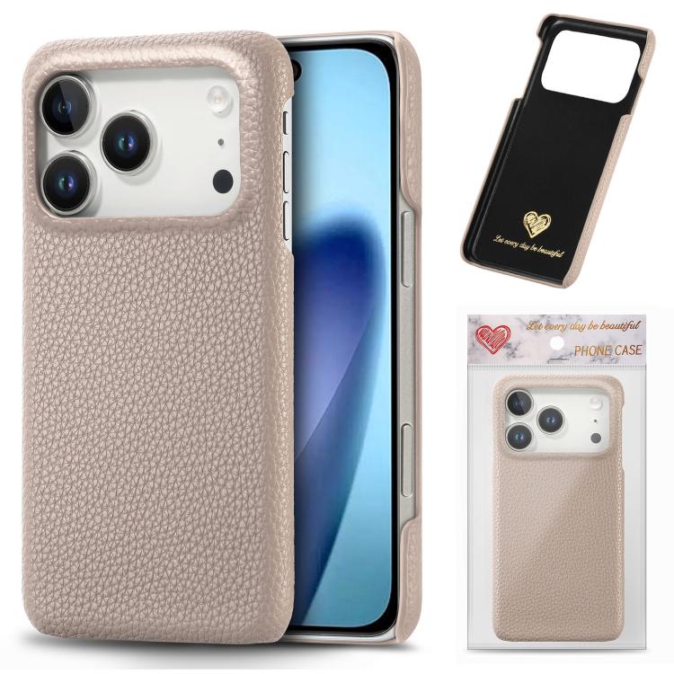 Litchi Oil Edge Leather Back Phone Case, For iPhone 18 Pro, For iPhone 15 Pro Max, For iPhone 15 Pro, For iPhone 15 Plus