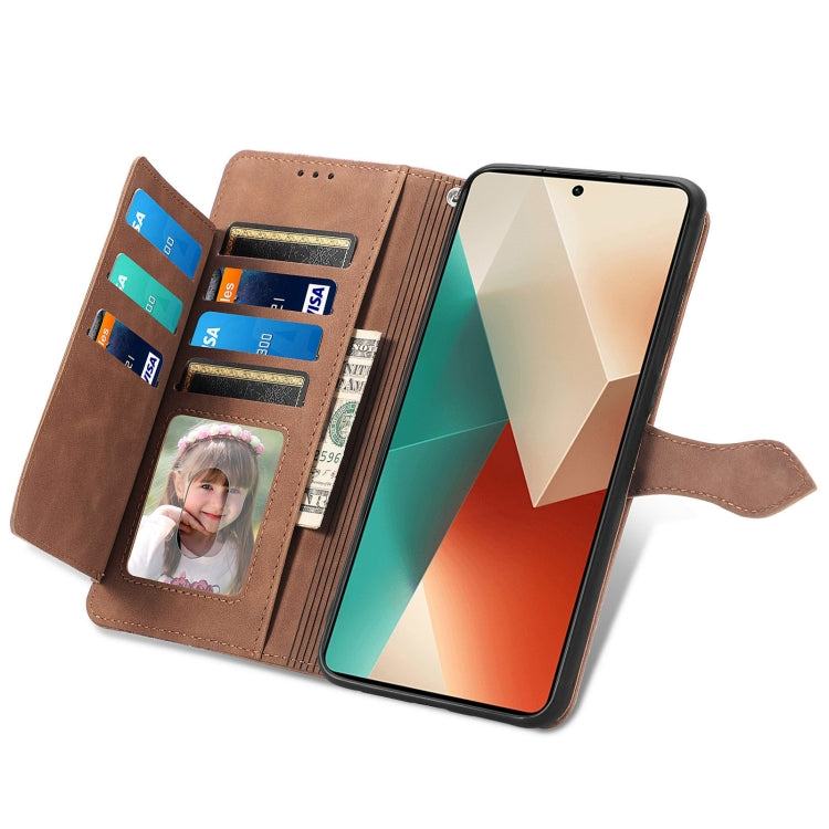 Embossed Flower Zipper Leather Phone Case, For Xiaomi Redmi Note 13 5G, For Xiaomi Redmi Note 13 Pro+, For Xiaomi Redmi Note 13 Pro 5G, For Xiaomi Redmi K60 Ultra, For Xiaomi Redmi K70 Pro, For Xiaomi Redmi K70, For Xiaomi 13T / 13T Pro