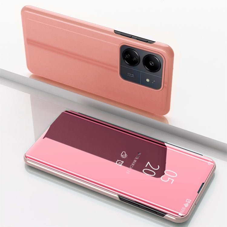 Plated Mirror Horizontal Flip Leather Phone Case with Holder, For Xiaomi Redmi 13C, For Xiaomi Redmi Note 13 Pro+, For Xiaomi 13T Pro, For Xiaomi Redmi Note 12 4G, For Redmi Note 15 Pro+ Global 163.3mm, For Redmi Note 15 4G / 5G Global 164mm