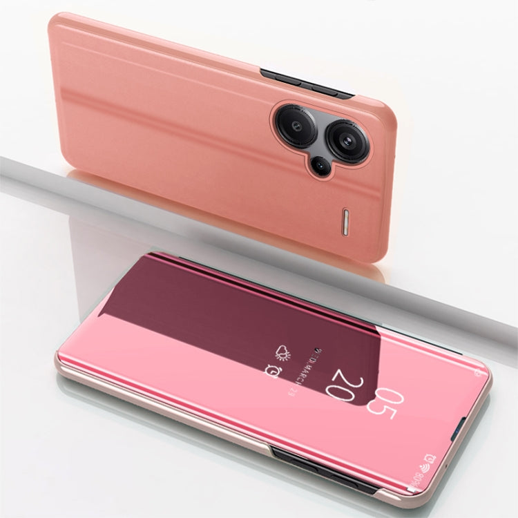 Plated Mirror Horizontal Flip Leather Phone Case with Holder, For Xiaomi Redmi 13C, For Xiaomi Redmi Note 13 Pro+, For Xiaomi 13T Pro, For Xiaomi Redmi Note 12 4G, For Redmi Note 15 Pro+ Global 163.3mm, For Redmi Note 15 4G / 5G Global 164mm
