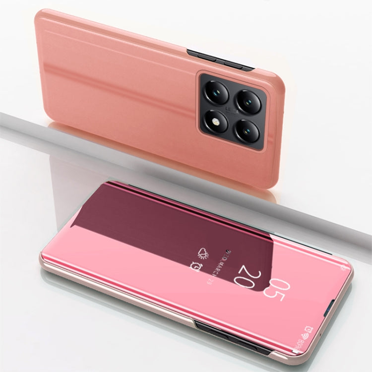 Plated Mirror Horizontal Flip Leather Phone Case with Holder, For Xiaomi  Poco X7 Pro, For Redmi Note 14 4G 163.25mm, For Xiaomi Redmi Note 14 5G, For Xiaomi Redmi Note 14 Pro+ 5G, For Xiaomi Redmi Note 14 Pro 5G, For Xiaomi 14T Pro