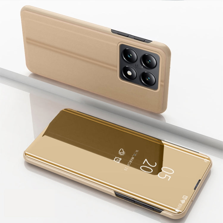 Plated Mirror Horizontal Flip Leather Phone Case with Holder, For Xiaomi  Poco X7 Pro, For Redmi Note 14 4G 163.25mm, For Xiaomi Redmi Note 14 5G, For Xiaomi Redmi Note 14 Pro+ 5G, For Xiaomi Redmi Note 14 Pro 5G, For Xiaomi 14T Pro