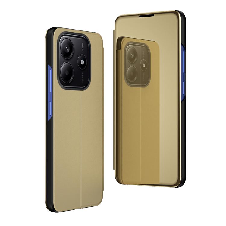 Plated Mirror Horizontal Flip Leather Phone Case with Holder, For Xiaomi  Poco X7 Pro, For Redmi Note 14 4G 163.25mm, For Xiaomi Redmi Note 14 5G, For Xiaomi Redmi Note 14 Pro+ 5G, For Xiaomi Redmi Note 14 Pro 5G, For Xiaomi 14T Pro