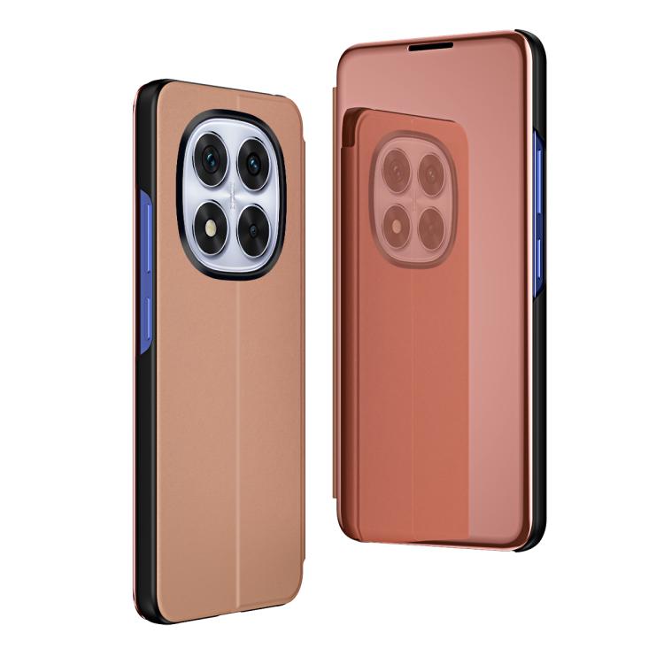 Plated Mirror Horizontal Flip Leather Phone Case with Holder, For Xiaomi  Poco X7 Pro, For Redmi Note 14 4G 163.25mm, For Xiaomi Redmi Note 14 5G, For Xiaomi Redmi Note 14 Pro+ 5G, For Xiaomi Redmi Note 14 Pro 5G, For Xiaomi 14T Pro