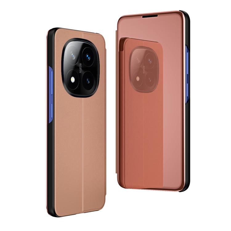 Plated Mirror Horizontal Flip Leather Phone Case with Holder, For Xiaomi  Poco X7 Pro, For Redmi Note 14 4G 163.25mm, For Xiaomi Redmi Note 14 5G, For Xiaomi Redmi Note 14 Pro+ 5G, For Xiaomi Redmi Note 14 Pro 5G, For Xiaomi 14T Pro