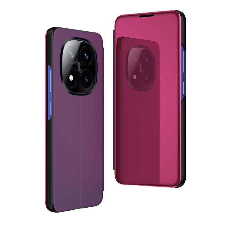Plated Mirror Horizontal Flip Leather Phone Case with Holder, For Xiaomi  Poco X7 Pro, For Redmi Note 14 4G 163.25mm, For Xiaomi Redmi Note 14 5G, For Xiaomi Redmi Note 14 Pro+ 5G, For Xiaomi Redmi Note 14 Pro 5G, For Xiaomi 14T Pro