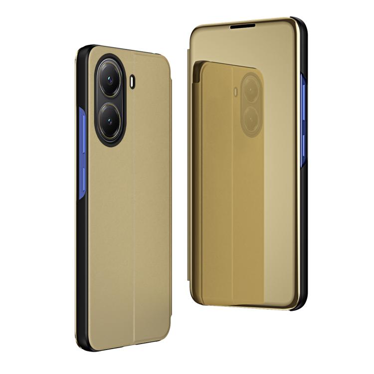 Plated Mirror Horizontal Flip Leather Phone Case with Holder, For Xiaomi  Poco X7 Pro, For Redmi Note 14 4G 163.25mm, For Xiaomi Redmi Note 14 5G, For Xiaomi Redmi Note 14 Pro+ 5G, For Xiaomi Redmi Note 14 Pro 5G, For Xiaomi 14T Pro