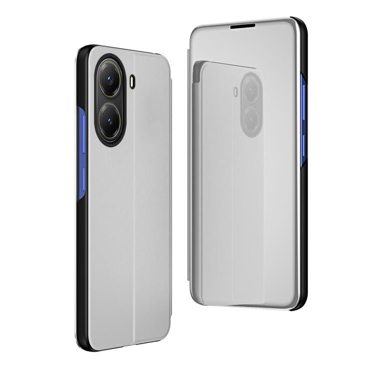 Plated Mirror Horizontal Flip Leather Phone Case with Holder, For Xiaomi  Poco X7 Pro, For Redmi Note 14 4G 163.25mm, For Xiaomi Redmi Note 14 5G, For Xiaomi Redmi Note 14 Pro+ 5G, For Xiaomi Redmi Note 14 Pro 5G, For Xiaomi 14T Pro