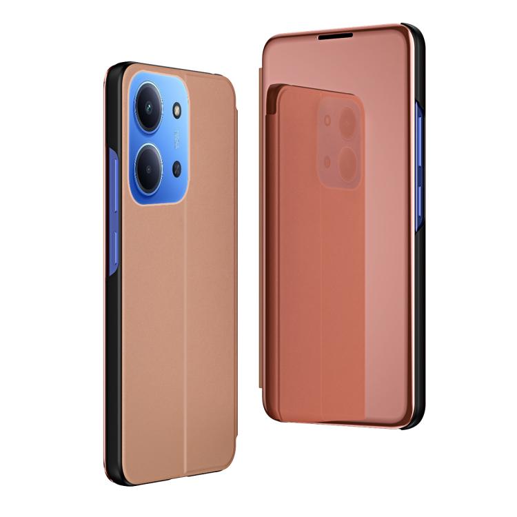 Plated Mirror Horizontal Flip Leather Phone Case with Holder, For Redmi 15C 5G / 4G EU 173mm, For Redmi 15C 5G / 4G Global 171mm