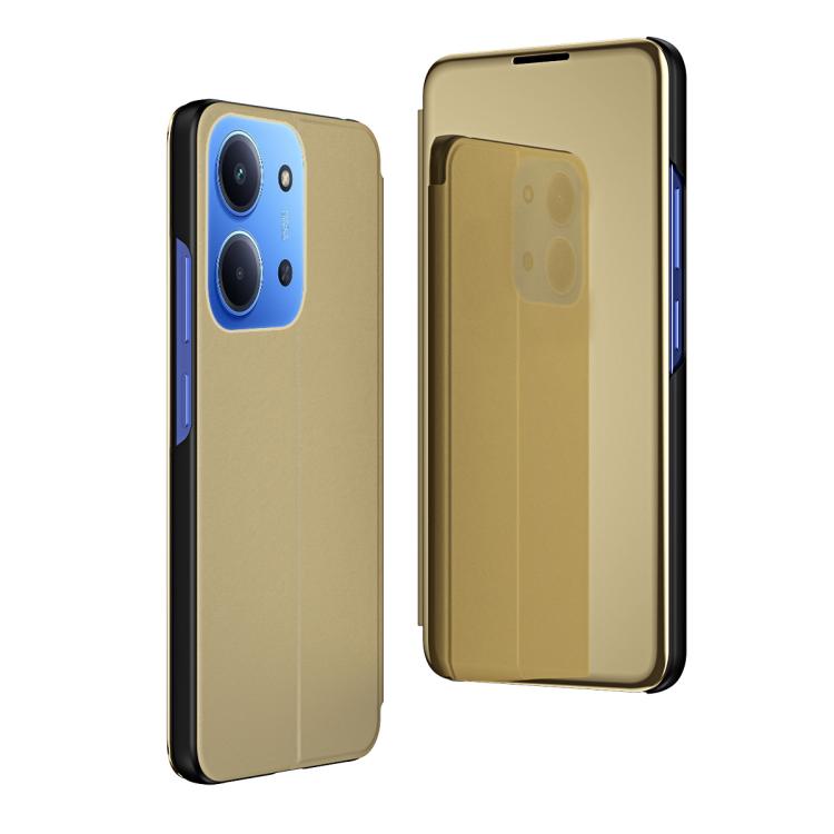Plated Mirror Horizontal Flip Leather Phone Case with Holder, For Redmi 15C 5G / 4G EU 173mm, For Redmi 15C 5G / 4G Global 171mm