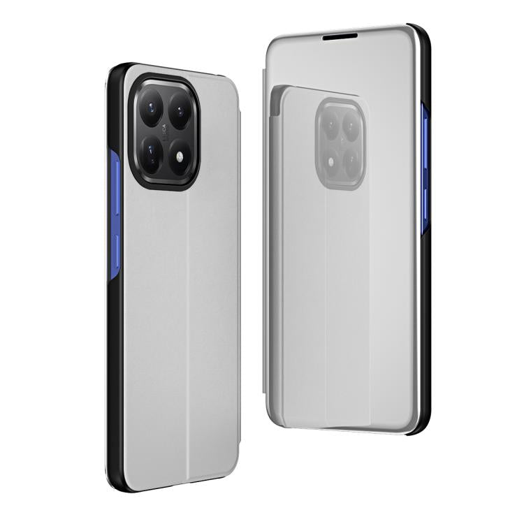 Plated Mirror Horizontal Flip Leather Phone Case with Holder, For Xiaomi 17T Pro 5G, For Xiaomi 17T 5G, For Redmi Note 15 Pro 5G Global 163.6mm, For Xiaomi 15T Pro, For Xiaomi 15T, For Redmi Note 14 4G 164.84mm
