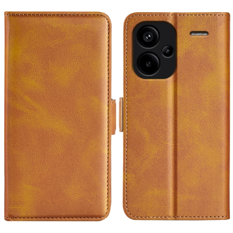 Dual-side Magnetic Buckle Horizontal Flip Leather Phone Case, For Xiaomi Redmi 13C 4G, For Xiaomi Redmi Note 13 Pro+, For Xiaomi Redmi Note 13 Pro 5G, For Xiaomi 13T, For Redmi Note 17 Pro Max 5G Global 163mm, For Redmi A7 Pro 171mm / Poco C85x 5G     ...