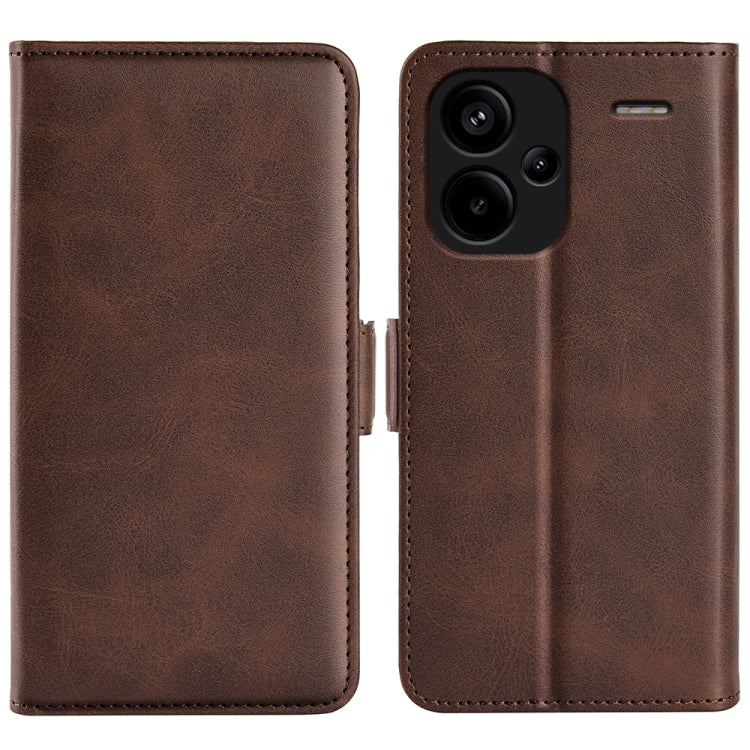 Dual-side Magnetic Buckle Horizontal Flip Leather Phone Case, For Xiaomi Redmi 13C 4G, For Xiaomi Redmi Note 13 Pro+, For Xiaomi Redmi Note 13 Pro 5G, For Xiaomi 13T, For Redmi Note 17 Pro Max 5G Global 163mm, For Redmi A7 Pro 171mm / Poco C85x 5G     ...
