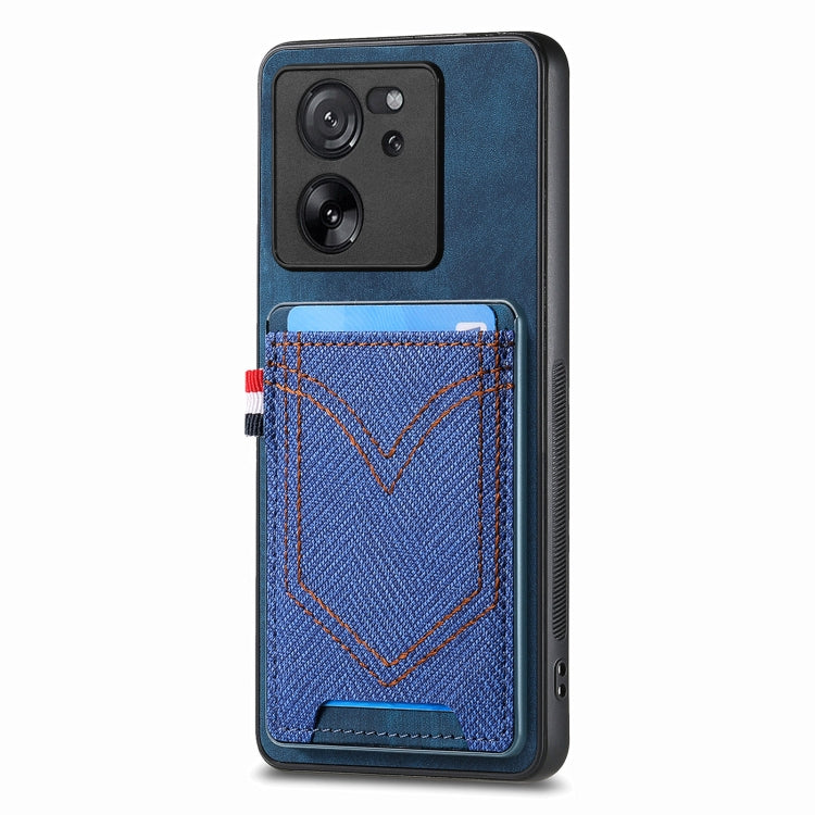 Denim Texture Leather Skin Phone Case with Card Slot, For Xiaomi Redmi Note 13 Pro 4G, For Xiaomi Redmi Note 13, For Xiaomi Redmi Note 13 Pro+, For Xiaomi Redmi Note 13 Pro 5G, For Xiaomi 13T / 13T Pro