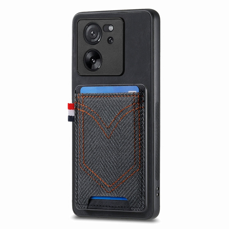 Denim Texture Leather Skin Phone Case with Card Slot, For Xiaomi Redmi Note 13 Pro 4G, For Xiaomi Redmi Note 13, For Xiaomi Redmi Note 13 Pro+, For Xiaomi Redmi Note 13 Pro 5G, For Xiaomi 13T / 13T Pro
