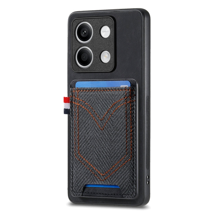 Denim Texture Leather Skin Phone Case with Card Slot, For Xiaomi Redmi Note 13 Pro 4G, For Xiaomi Redmi Note 13, For Xiaomi Redmi Note 13 Pro+, For Xiaomi Redmi Note 13 Pro 5G, For Xiaomi 13T / 13T Pro