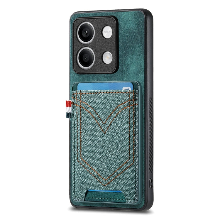 Denim Texture Leather Skin Phone Case with Card Slot, For Xiaomi Redmi Note 13 Pro 4G, For Xiaomi Redmi Note 13, For Xiaomi Redmi Note 13 Pro+, For Xiaomi Redmi Note 13 Pro 5G, For Xiaomi 13T / 13T Pro