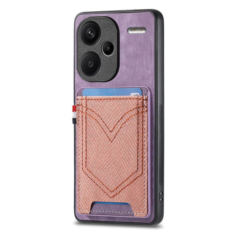 Denim Texture Leather Skin Phone Case with Card Slot, For Xiaomi Redmi Note 13 Pro 4G, For Xiaomi Redmi Note 13, For Xiaomi Redmi Note 13 Pro+, For Xiaomi Redmi Note 13 Pro 5G, For Xiaomi 13T / 13T Pro