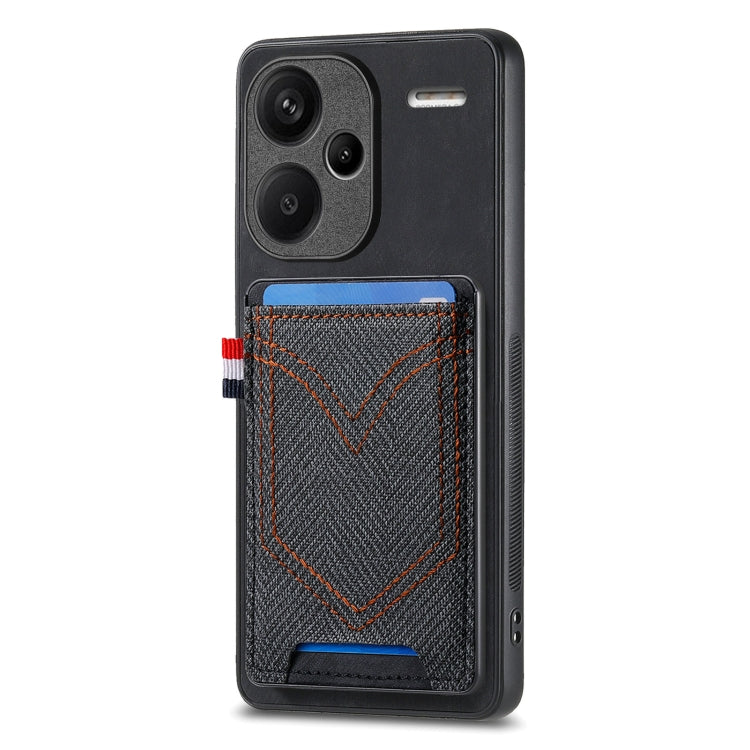 Denim Texture Leather Skin Phone Case with Card Slot, For Xiaomi Redmi Note 13 Pro 4G, For Xiaomi Redmi Note 13, For Xiaomi Redmi Note 13 Pro+, For Xiaomi Redmi Note 13 Pro 5G, For Xiaomi 13T / 13T Pro
