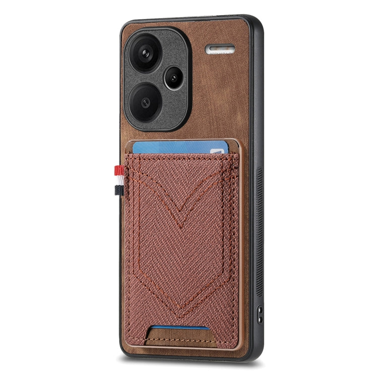 Denim Texture Leather Skin Phone Case with Card Slot, For Xiaomi Redmi Note 13 Pro 4G, For Xiaomi Redmi Note 13, For Xiaomi Redmi Note 13 Pro+, For Xiaomi Redmi Note 13 Pro 5G, For Xiaomi 13T / 13T Pro
