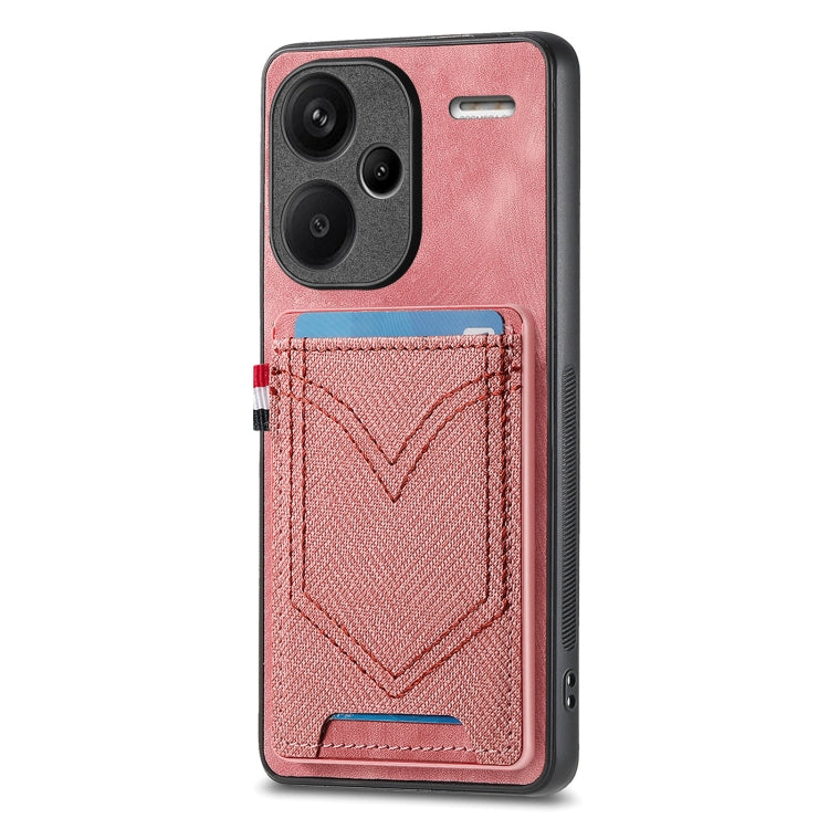 Denim Texture Leather Skin Phone Case with Card Slot, For Xiaomi Redmi Note 13 Pro 4G, For Xiaomi Redmi Note 13, For Xiaomi Redmi Note 13 Pro+, For Xiaomi Redmi Note 13 Pro 5G, For Xiaomi 13T / 13T Pro