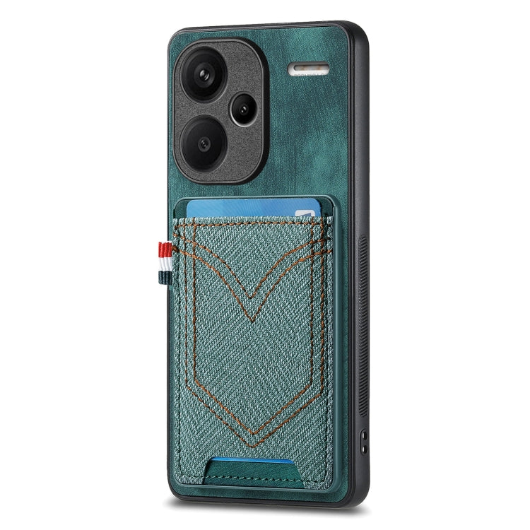 Denim Texture Leather Skin Phone Case with Card Slot, For Xiaomi Redmi Note 13 Pro 4G, For Xiaomi Redmi Note 13, For Xiaomi Redmi Note 13 Pro+, For Xiaomi Redmi Note 13 Pro 5G, For Xiaomi 13T / 13T Pro