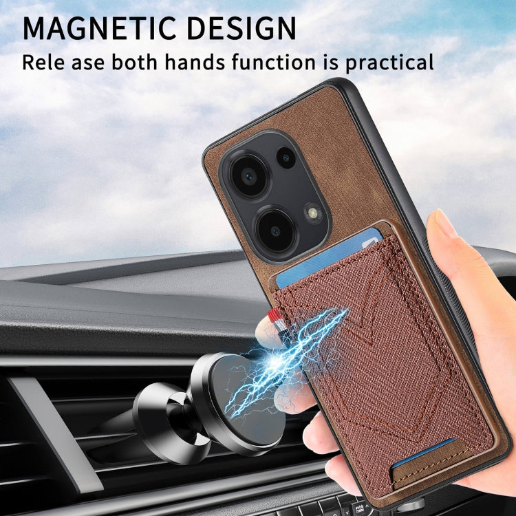 Denim Texture Leather Skin Phone Case with Card Slot, For Xiaomi Redmi Note 13 Pro 4G, For Xiaomi Redmi Note 13, For Xiaomi Redmi Note 13 Pro+, For Xiaomi Redmi Note 13 Pro 5G, For Xiaomi 13T / 13T Pro