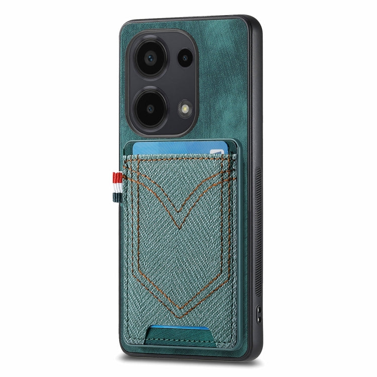 Denim Texture Leather Skin Phone Case with Card Slot, For Xiaomi Redmi Note 13 Pro 4G, For Xiaomi Redmi Note 13, For Xiaomi Redmi Note 13 Pro+, For Xiaomi Redmi Note 13 Pro 5G, For Xiaomi 13T / 13T Pro