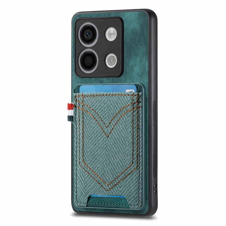 Denim Texture Leather Skin Phone Case with Card Slot, For Xiaomi Redmi Note 13 Pro 4G, For Xiaomi Redmi Note 13, For Xiaomi Redmi Note 13 Pro+, For Xiaomi Redmi Note 13 Pro 5G, For Xiaomi 13T / 13T Pro