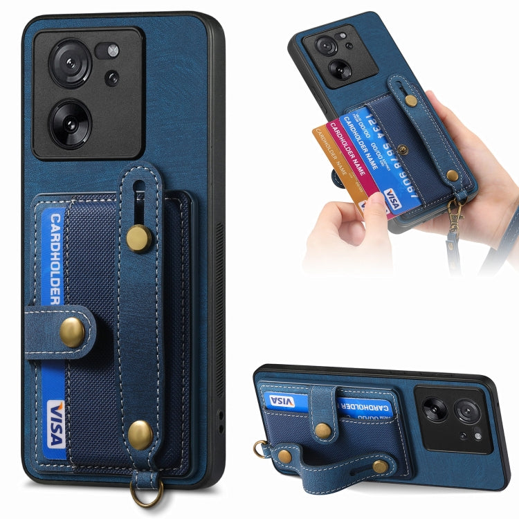 Retro Cross Wristband Wallet Leather Back Phone Case, For Xiaomi Redmi Note 13 Pro 4G, For Xiaomi 14 Pro, For Xiaomi 14, For Xiaomi Redmi Note 13, For Xiaomi Redmi Note 13 Pro+, For Xiaomi Redmi Note 13 Pro 5G, For Xiaomi 13T / 13T Pro